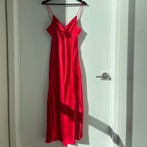 Satin Red Dress size M